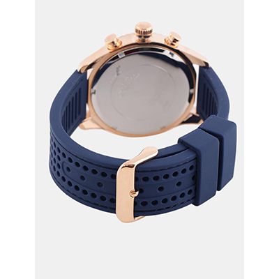 Men Navy Blue Multifunction Analogue Watch W0971G3