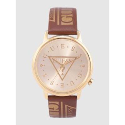 Unisex Gold-Toned Textured Analogue Watch V1008M2