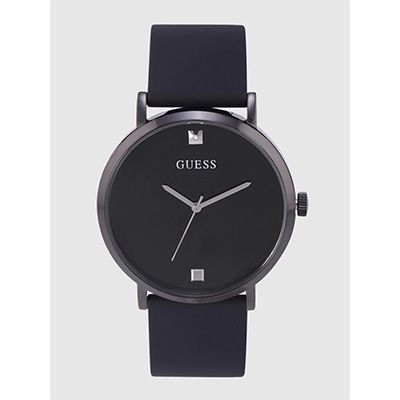 Men Black Diamond-Studded Analogue Watch W1264G2