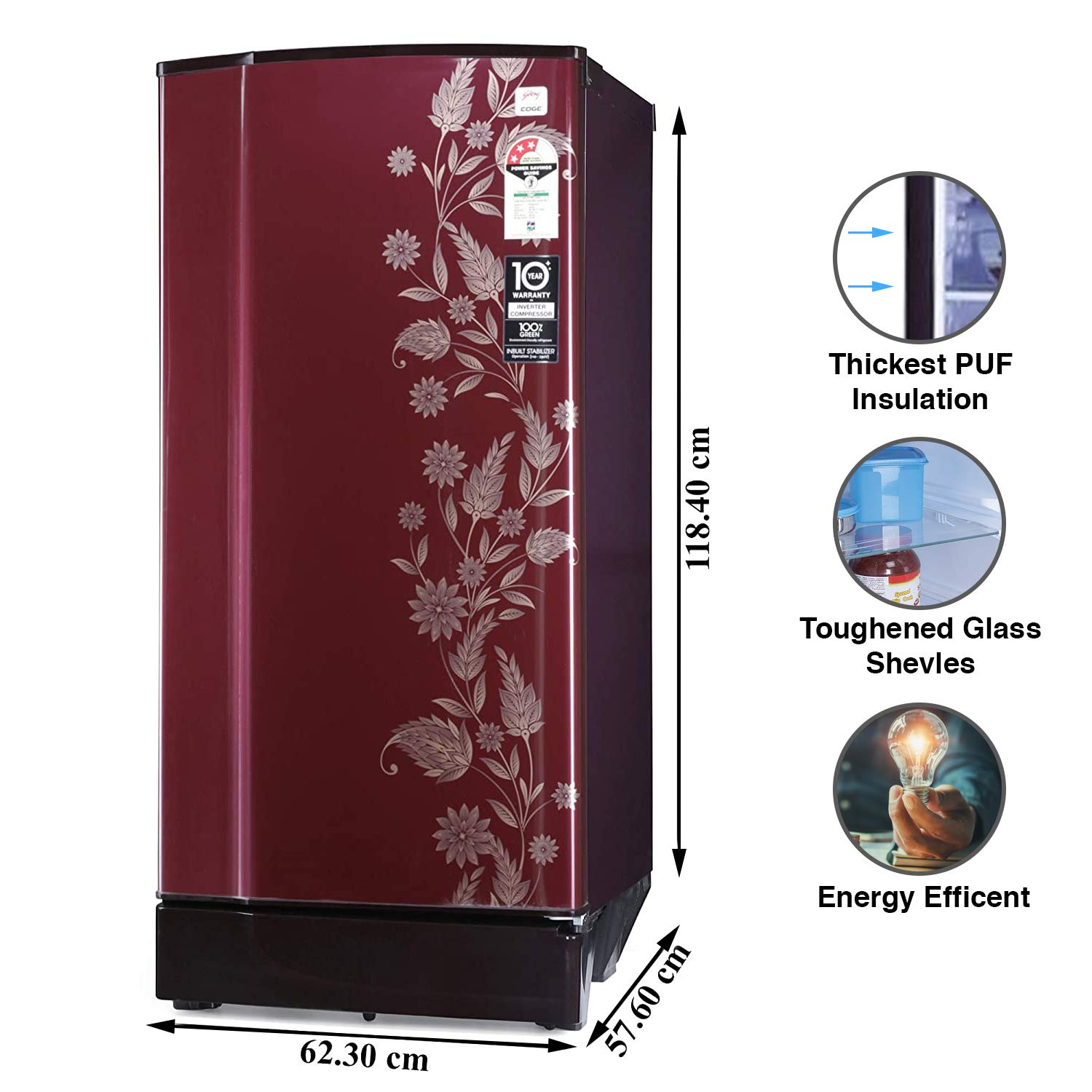 RD 1903 PTI 33 190 Ltr Single Door Refrigerator