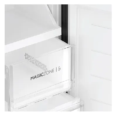 HRB-600KGU1 520 Litres Black Glass 4 Door Side by Side  Wi-Fi Refrigerator