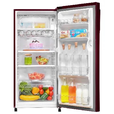 HRD-2102CRN-P 190 L, 2 Star, Red Noisettes Finish Direct Cool Single Door Refrigerator