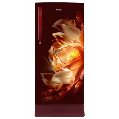 HRD-2105PGF-P 190 L, 5 Star, Golden Flora Finish Direct Cool Single Door Refrigerator with Base Drawer