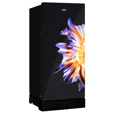 HRD-2105PZG-P 190 L, 5 Star, Zoom Glass Finish Direct Cool Single Door Refrigerator with Base Drawer