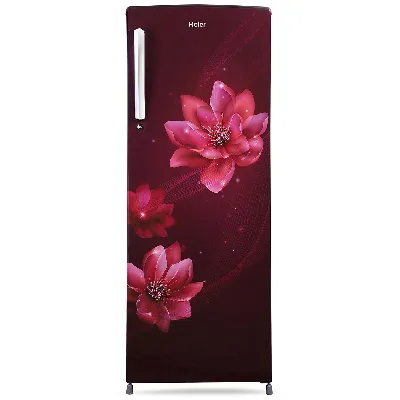 HRD-2743CRP-N 253L, 3 Star, Red Peony Finish Direct Cool Single Door Refrigerator