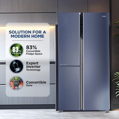 HRT-683GK 598 Litres, Expert Inverter, Side By Side Refrigerator