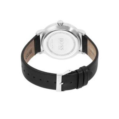 Men Black Analogue Leather Watch 1513594
