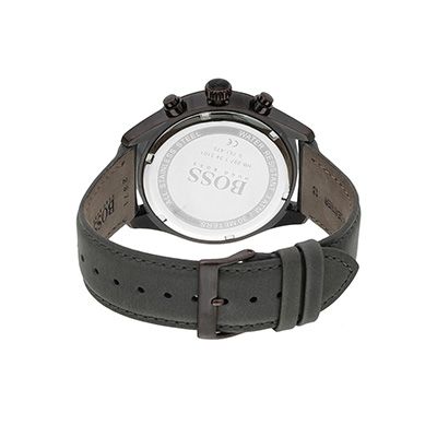 Men Beige Leather Analogue Watch