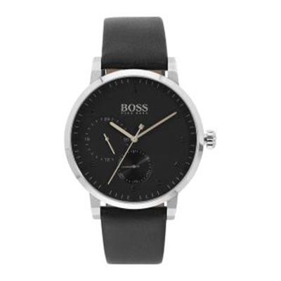 Men Black Analogue Leather Watch 1513594