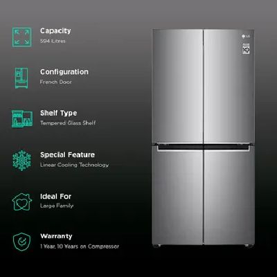 GC-B22FTLVB 594 L French Door Refrigerator