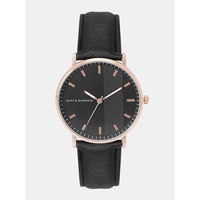 Unisex Black Analogue Watch MFB-PN-SNT-G26