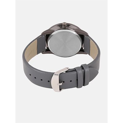 Unisex Grey Analogue Leather Watch MFB-PN-LB-7010G