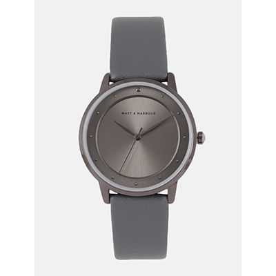 Unisex Grey Analogue Leather Watch MFB-PN-LB-7010G