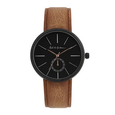 Men Black Analogue Watch MH4-A
