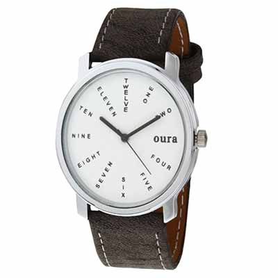 Oura Black Leather  Watch