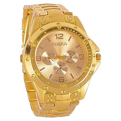 NEW BRAND ROSRA GOLD  WATCH FOR MEN.