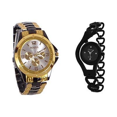 Rosra Black and Gold and Glory Black  Watches for Men and Women