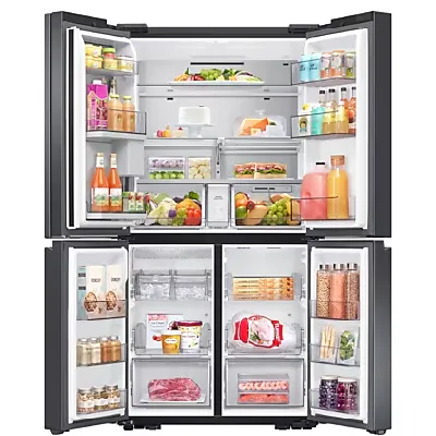 RF87A9770SG 810 L BESPOKE 4-Door Flex Family Hub™ French Door Refrigerator
