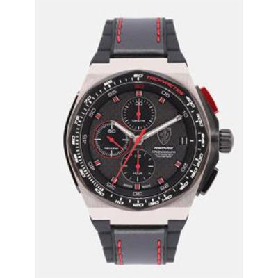 Men Black Analogue Leather Aspire Watch 0830584