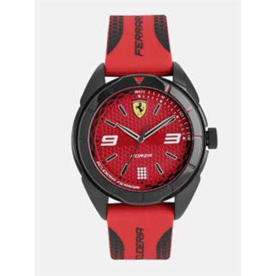 Men Red Textured Analogue Watch 830517