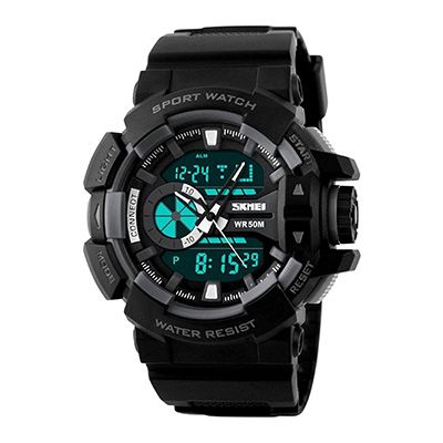 1117 Black Button Watch - For Men