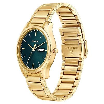 Green Dial Analog Watch for Men-NR77082YM05W
