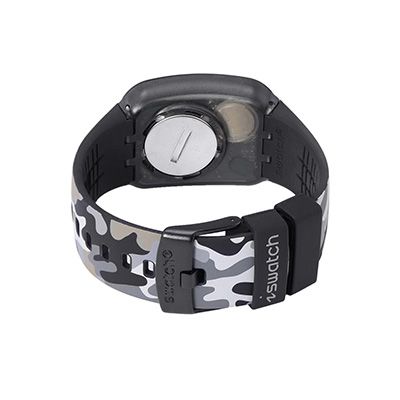 Unisex Grey & Black Swiss Made Multi Function Watch SURB119C