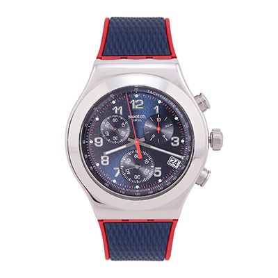 Men Navy Blue Swiss Made Chronograph Watch YVS452