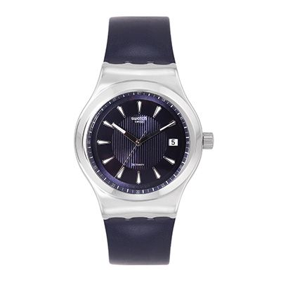 Men Navy Blue Swiss Made Analogue Watch YIS420