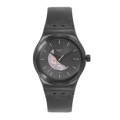 Men Black Swiss Made Analogue Watch YIB404