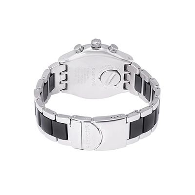 Unisex Black Swiss Made Chronograph Watch YVS441G