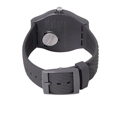 Unisex Gunmetal-Toned Swiss Analogue Watch SUOM708