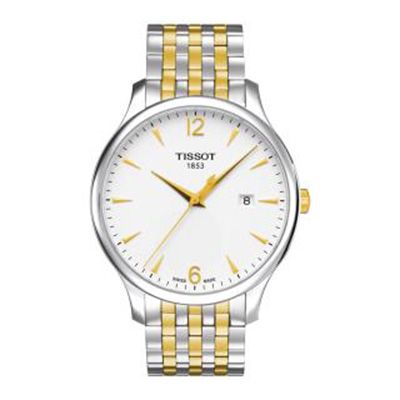 Men Silver-Toned Tradition Swiss Analogue Watch T0636102203700