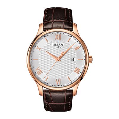 Men Silver-Toned Tradition Swiss Analogue Watch T0636103603800