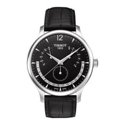 Men Black Traditional Perpetual Calender Swiss Analogue Watch T0636371605700