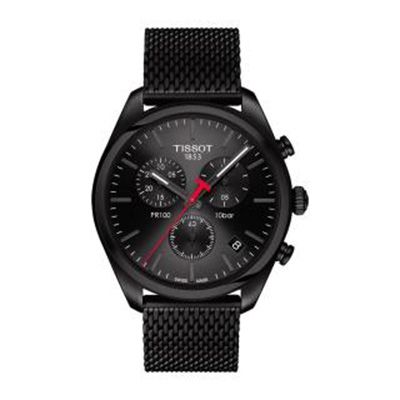Men Black PR 100 Swiss Chronograph Watch T1014173305100