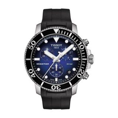 Men Navy Blue Seastar 1000 Chronograph Analogue Watch T1204171704100