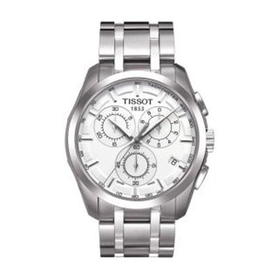 Men Silver-Toned Couturier Chronograph Analogue Watch T0356171103100