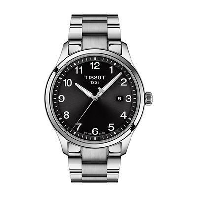 Men Black Gent XL Classic Swiss Analogue Watch T1164101105700