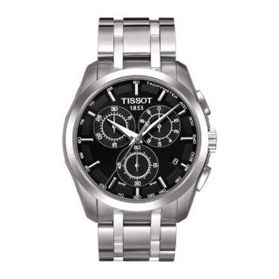 Men Black Couturier Chronograph Analogue Watch T0356171105100