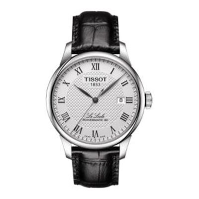 Men Silver-Toned Le Locle Powermatic 80 Analogue Watch T0064071603300