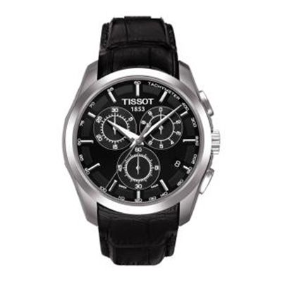 Men Black Couturier Chronograph Swiss Analogue Watch T0356171605100
