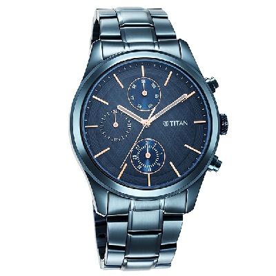Blue Dial Analog Watch for Men -1805QM01