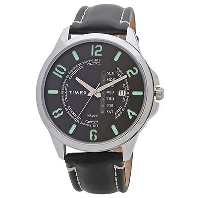 Men Black Printed Analogue Watch TWEG16502
