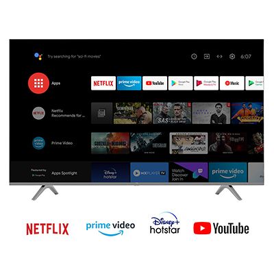 50PM  126 cm (50 Inches) Premium 4K Series Smart Android LED TV
