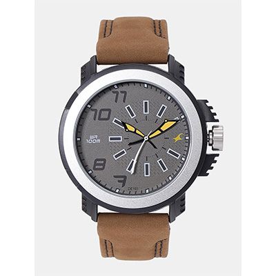Men Charcoal Grey Analogue Watch NK38015PL03_OR2
