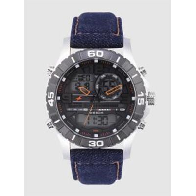 Men Black Analogue and Digital Watch 38035SL06