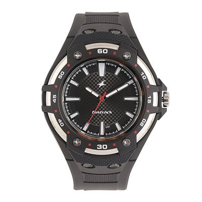 Men Black Analogue Watch NK9332PP02_OR