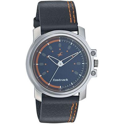 Black Analog Watch For Men NE3039SL07
