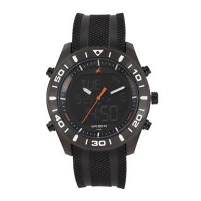 Men Black Analogue and Digital Watch NK38034NP01
